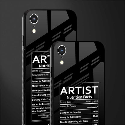 artist nutrition facts glass case for iphone xr image-2