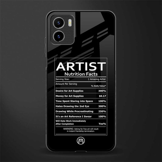 artist nutrition facts glass case for vivo y15s image