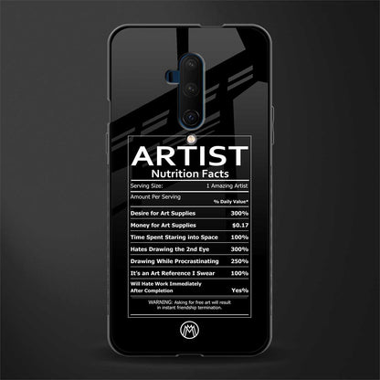 artist nutrition facts glass case for oneplus 7t pro image