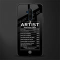 artist nutrition facts glass case for oneplus 7t pro image