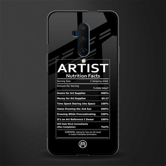 artist nutrition facts glass case for oneplus 7t pro image