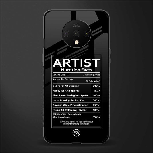 artist nutrition facts glass case for oneplus 7t image