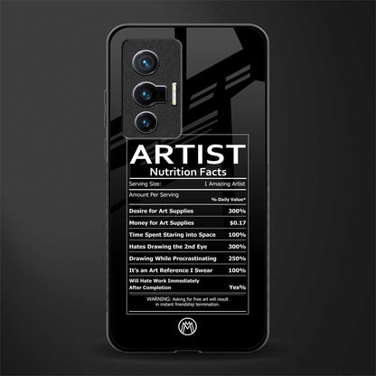 artist nutrition facts glass case for vivo x70 image