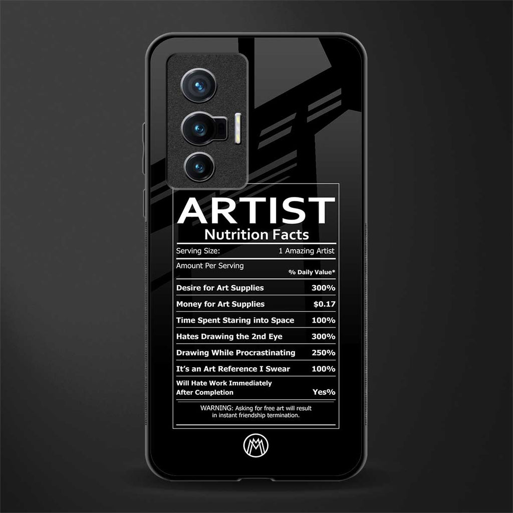 artist nutrition facts glass case for vivo x70 image