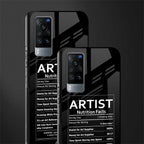 artist nutrition facts glass case for vivo x60 image-2