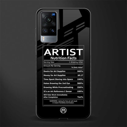 artist nutrition facts glass case for vivo x60 image