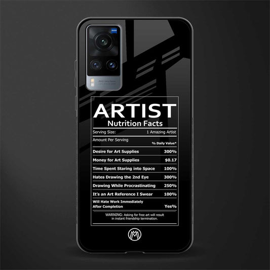 artist nutrition facts glass case for vivo x60 image