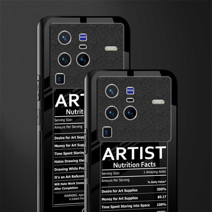 artist nutrition facts glass case for vivo x80 pro 5g image-2