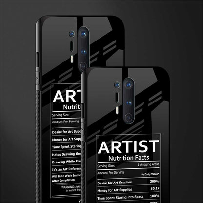 artist nutrition facts glass case for oneplus 8 pro image-2