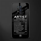 artist nutrition facts glass case for oneplus 8 pro image