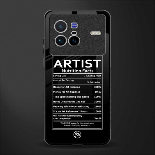 artist nutrition facts glass case for vivo x80 image