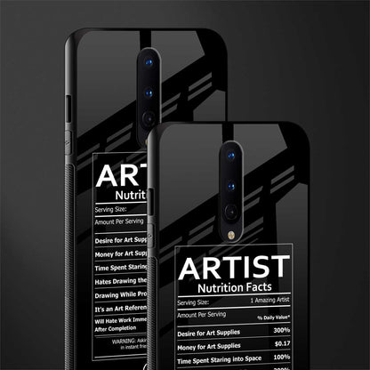 artist nutrition facts glass case for oneplus 8 image-2