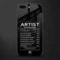 artist nutrition facts glass case for iphone 7 plus image