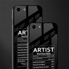 artist nutrition facts glass case for iphone 7 image-2