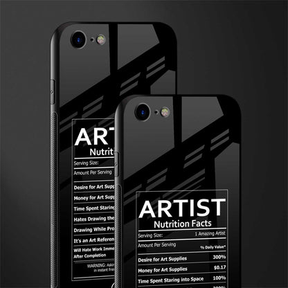 artist nutrition facts glass case for iphone 7 image-2