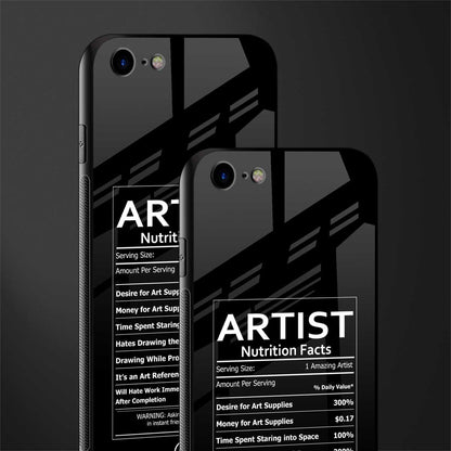 artist nutrition facts glass case for iphone se 2020 image-2