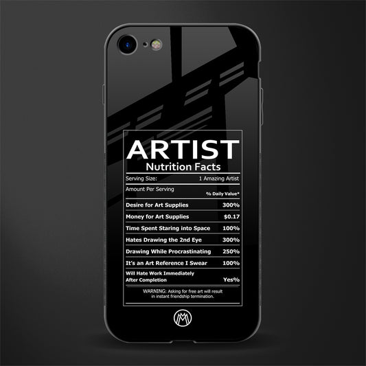 artist nutrition facts glass case for iphone 7 image