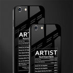 artist nutrition facts glass case for iphone 6 image-2