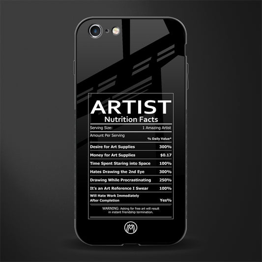 artist nutrition facts glass case for iphone 6 plus image