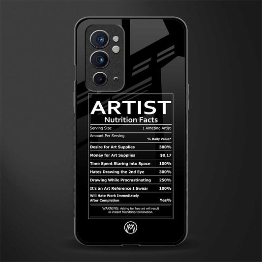 artist nutrition facts glass case for oneplus 9rt image