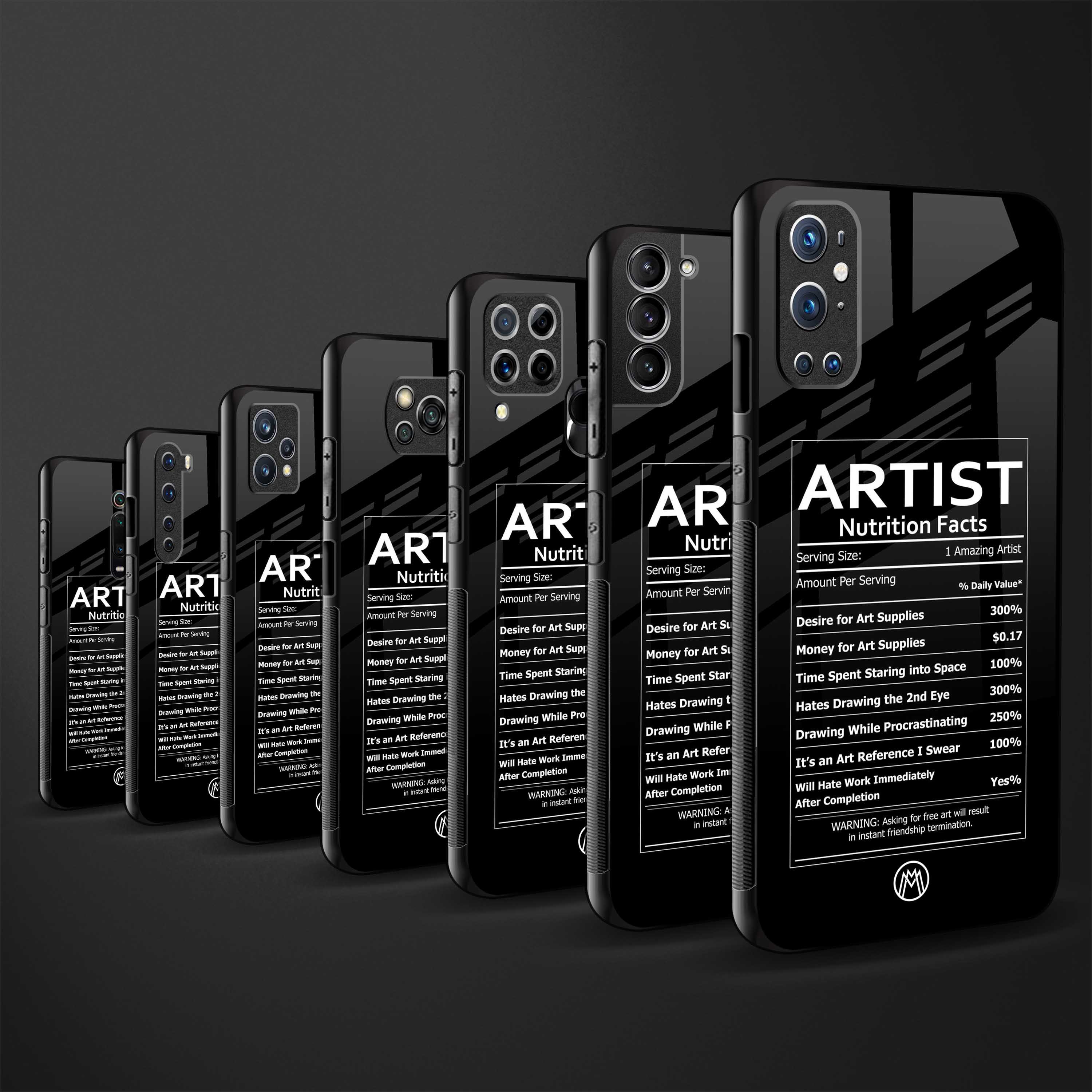artist nutrition facts glass case for iphone 7 image-3