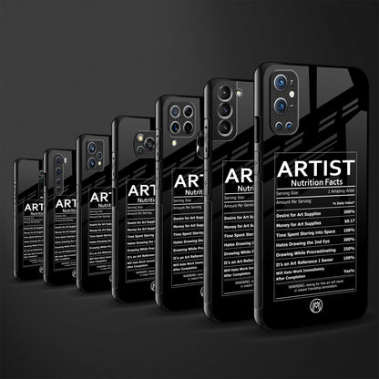 artist nutrition facts glass case for redmi note 9 pro max image-3