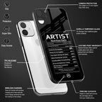 artist nutrition facts glass case for samsung galaxy m51 image-4