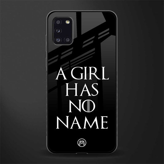 arya stark glass case for samsung galaxy a31 image