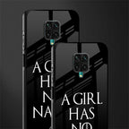 arya stark glass case for redmi note 9 pro image-2