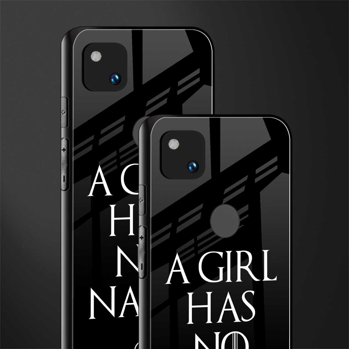 arya stark back phone cover | glass case for google pixel 4a 4g