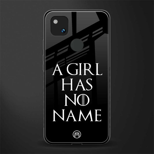 arya stark back phone cover | glass case for google pixel 4a 4g