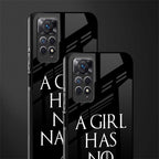 arya stark glass case for redmi note 11s image-2