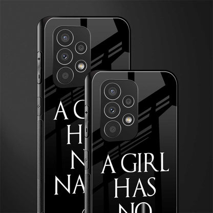 arya stark back phone cover | glass case for samsung galaxy a53 5g