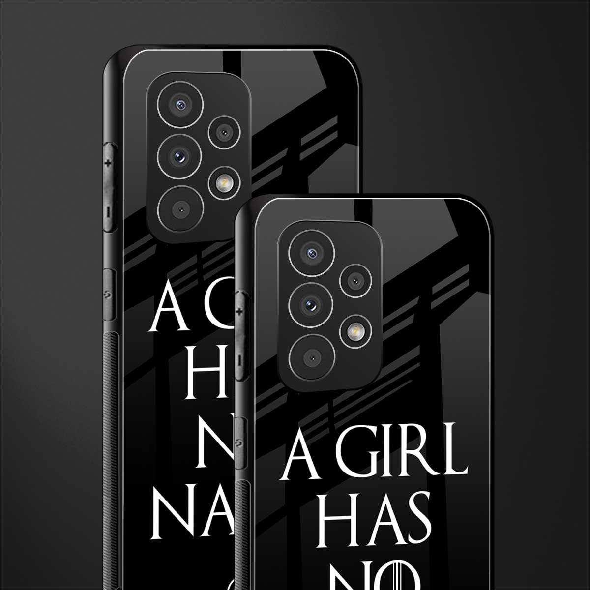 arya stark back phone cover | glass case for samsung galaxy a73 5g