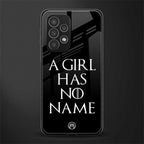 arya stark back phone cover | glass case for samsung galaxy a73 5g