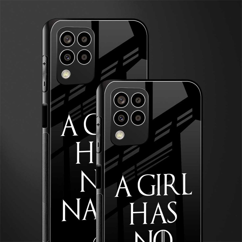 arya stark back phone cover | glass case for samsung galaxy m33 5g