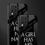 arya stark back phone cover | glass case for samsung galaxy m33 5g