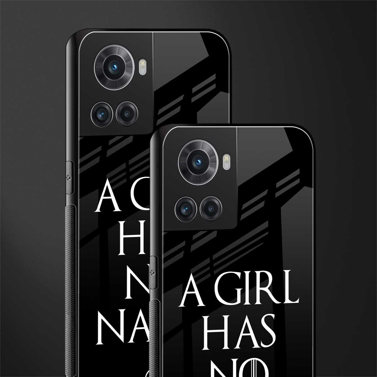 arya stark back phone cover | glass case for oneplus 10r 5g