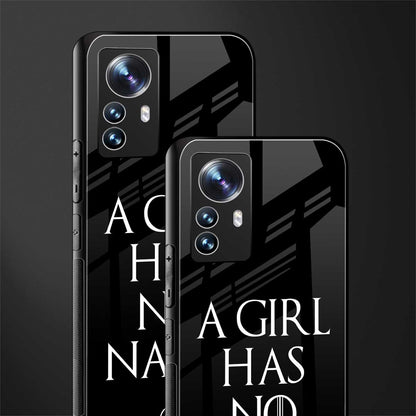 arya stark back phone cover | glass case for xiaomi 12 pro