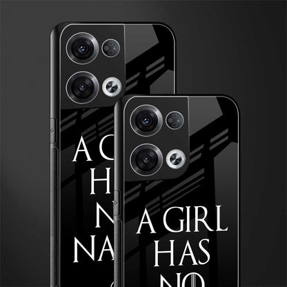arya stark back phone cover | glass case for oppo reno 8