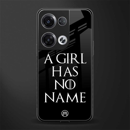 arya stark back phone cover | glass case for oppo reno 8