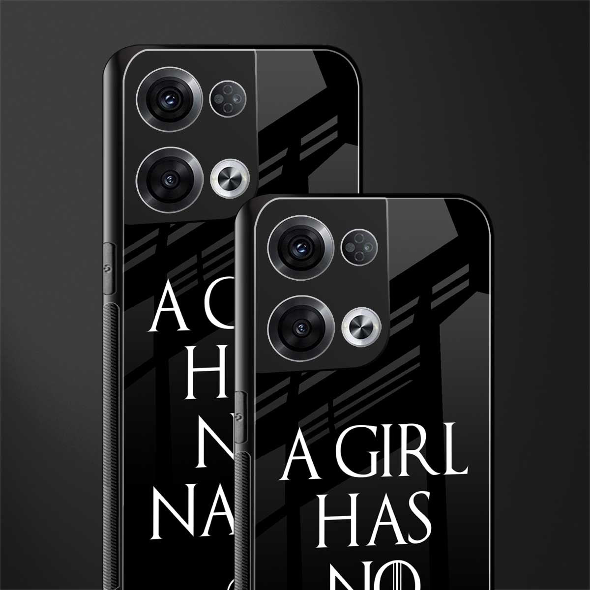 arya stark back phone cover | glass case for oppo reno 8 pro