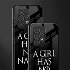 arya stark back phone cover | glass case for samsung galaxy a33 5g