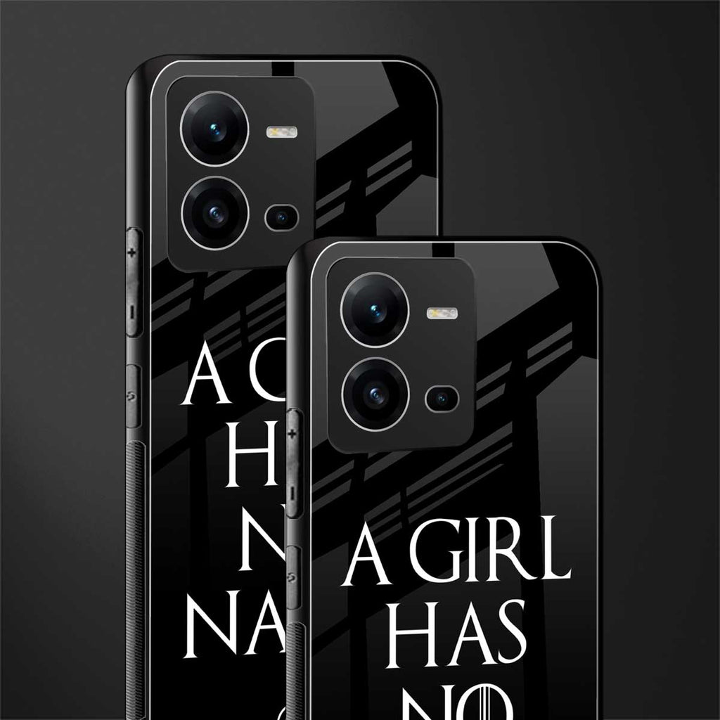 arya stark back phone cover | glass case for vivo v25-5g