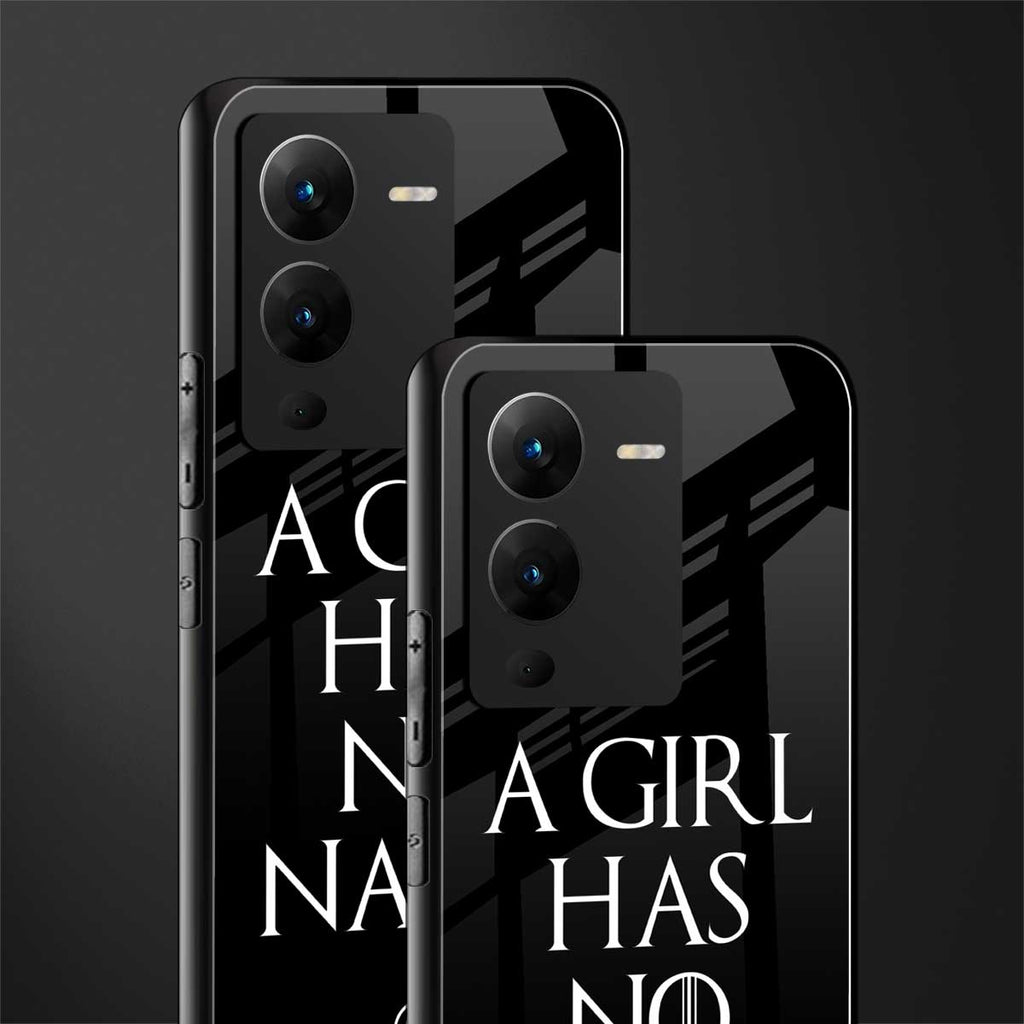 arya stark back phone cover | glass case for vivo v25 pro 5g