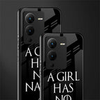 arya stark back phone cover | glass case for vivo v25 pro 5g