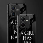 arya stark back phone cover | glass case for vivo y22