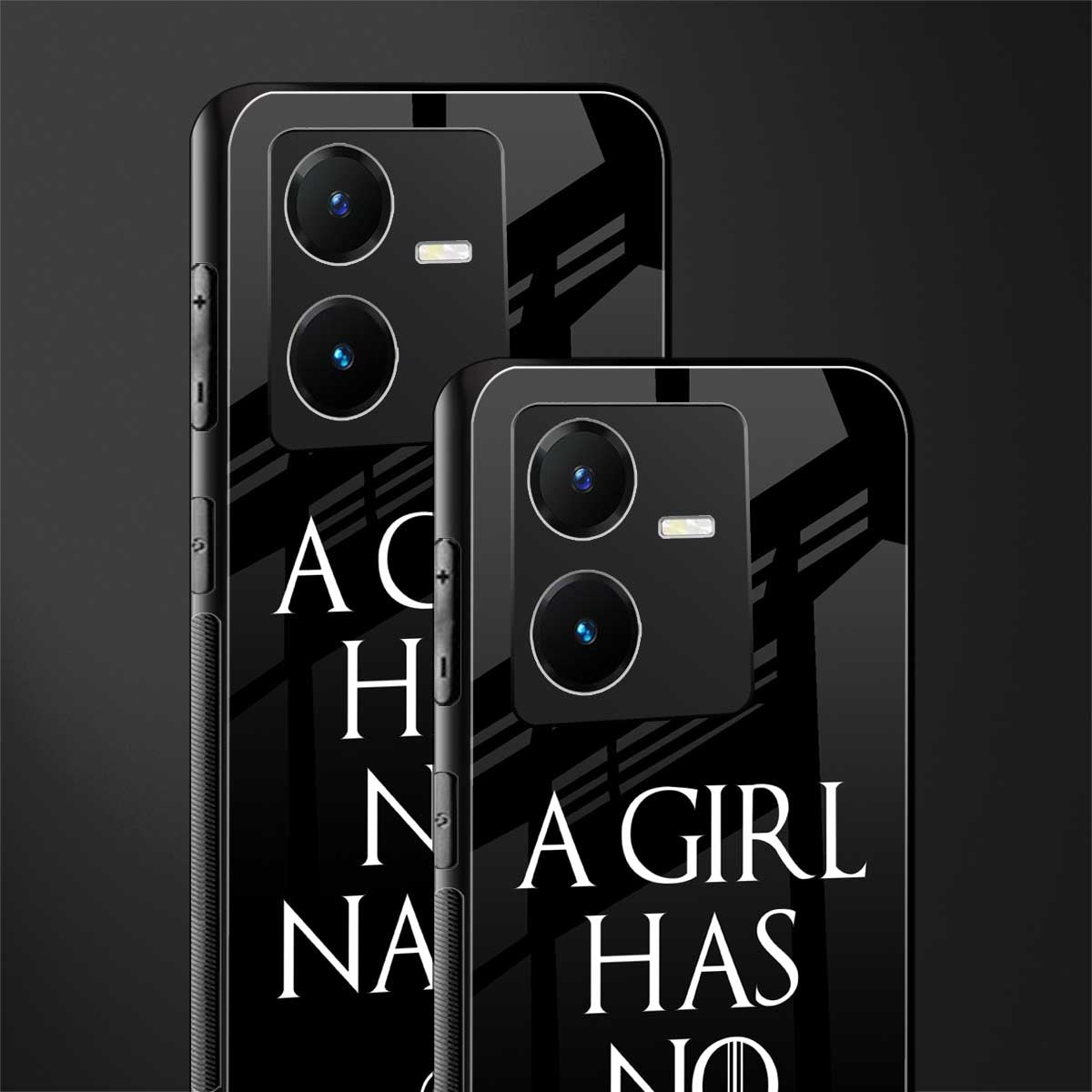 arya stark back phone cover | glass case for vivo y22