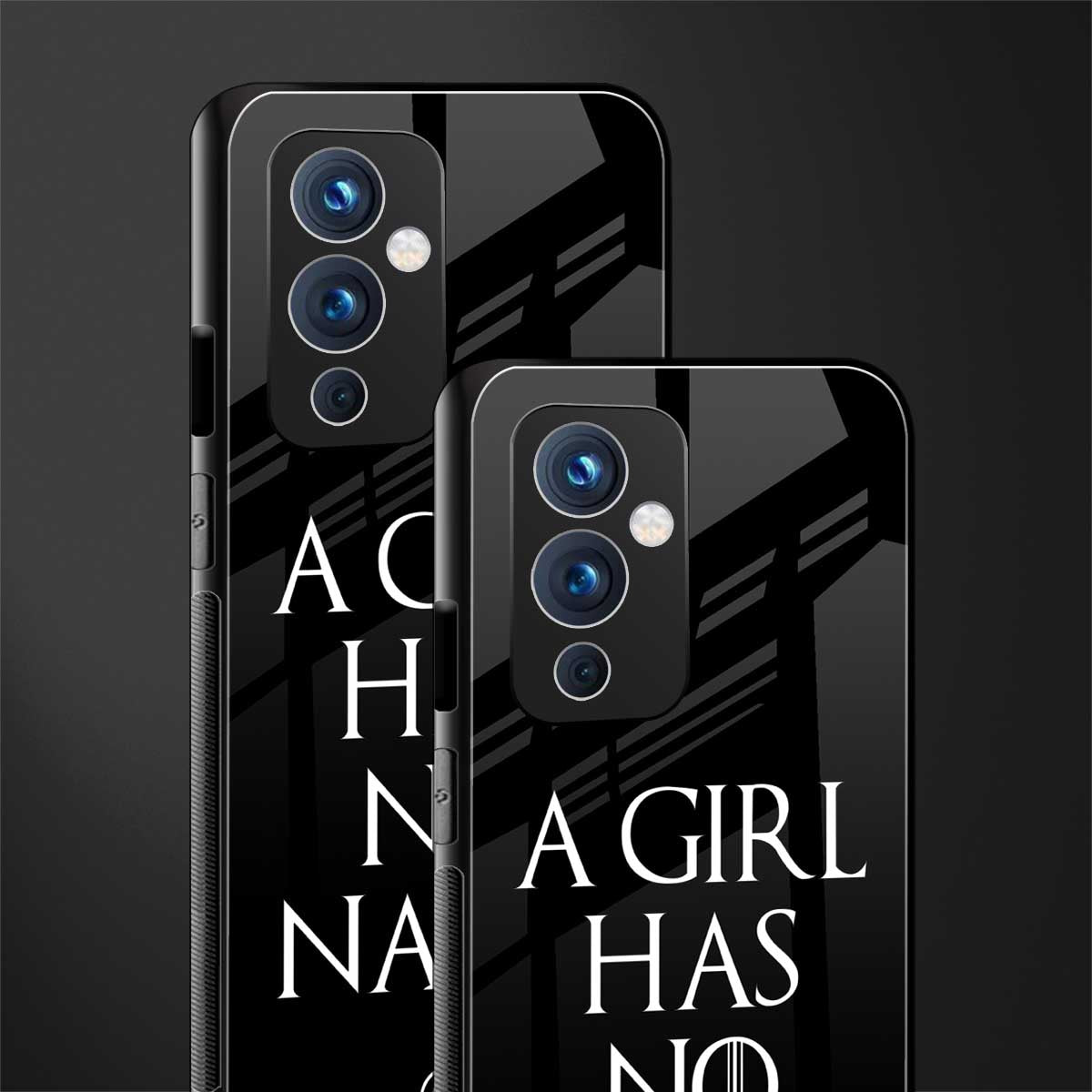 arya stark back phone cover | glass case for oneplus 9