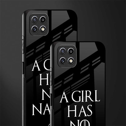 arya stark back phone cover | glass case for samsung galaxy f42